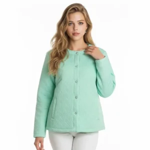 Sensia Vestjasje  Risana Vest met Structuur Knopen Jade Groen