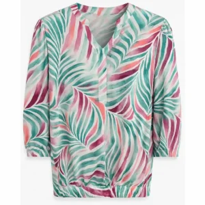 Sensia Shirt 3/4 Mouw Blouson Fuchsia Mint
