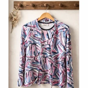 Sensia Twinsets Roze Marine Rits