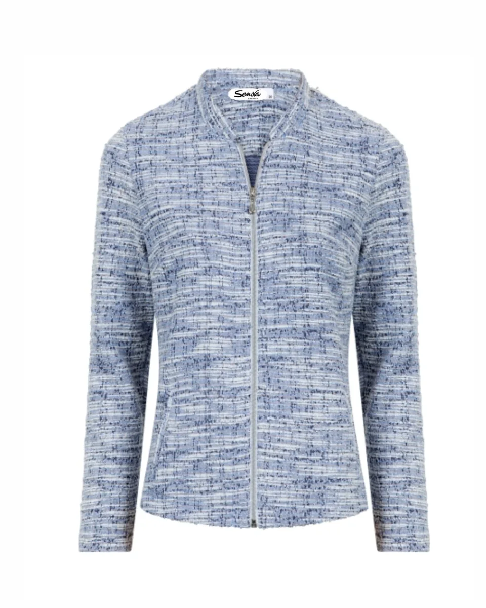 Sensia Vestjasje Risola Bleu Melee Met Rits - Afbeelding 2