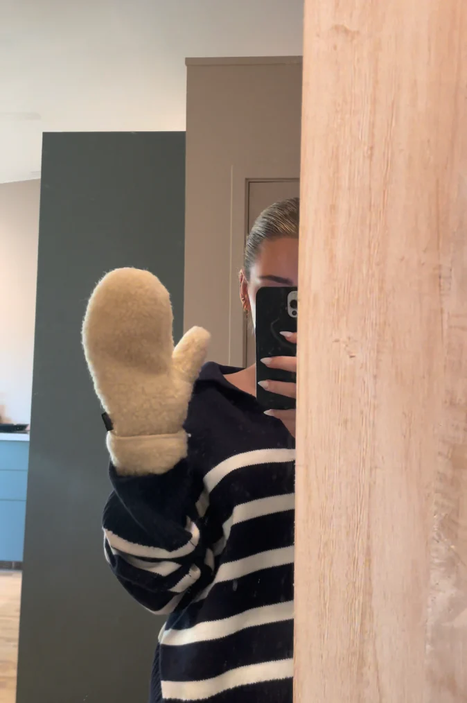 Wollen wanten - Wit - Afbeelding 7