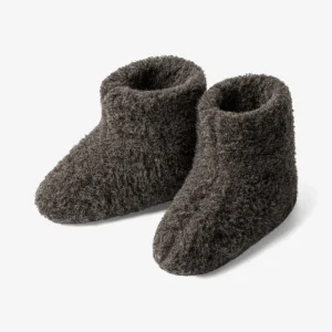 Kindersloffen - Donkergrijs / bruin (hoog model)