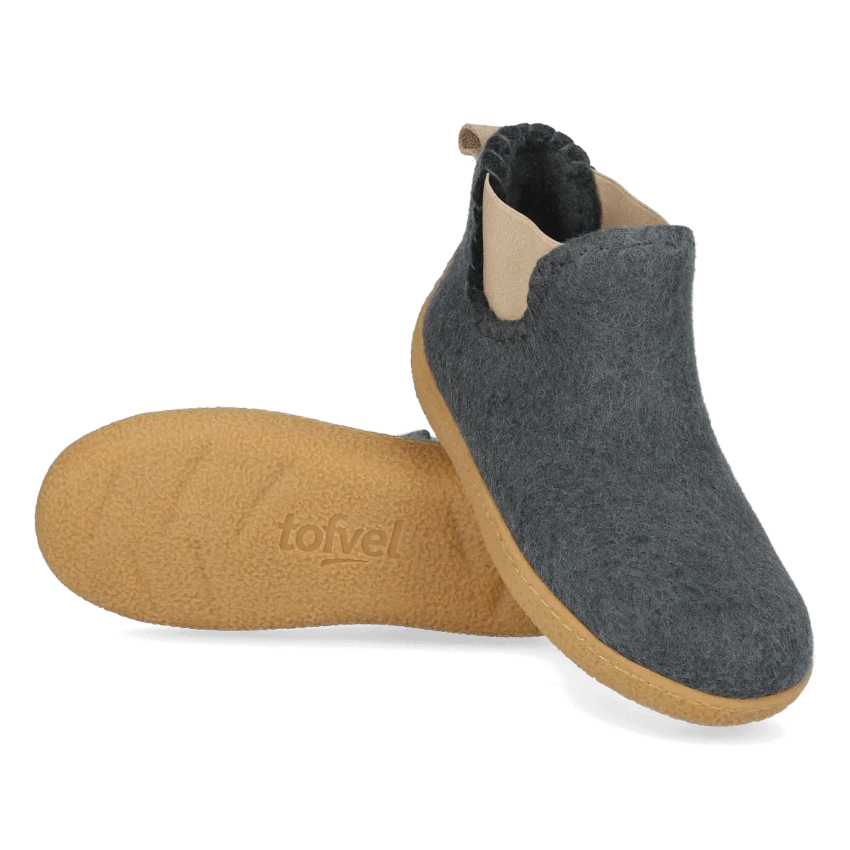 Tofvel Celsi Wollen slof met rubber zool - Afbeelding 3