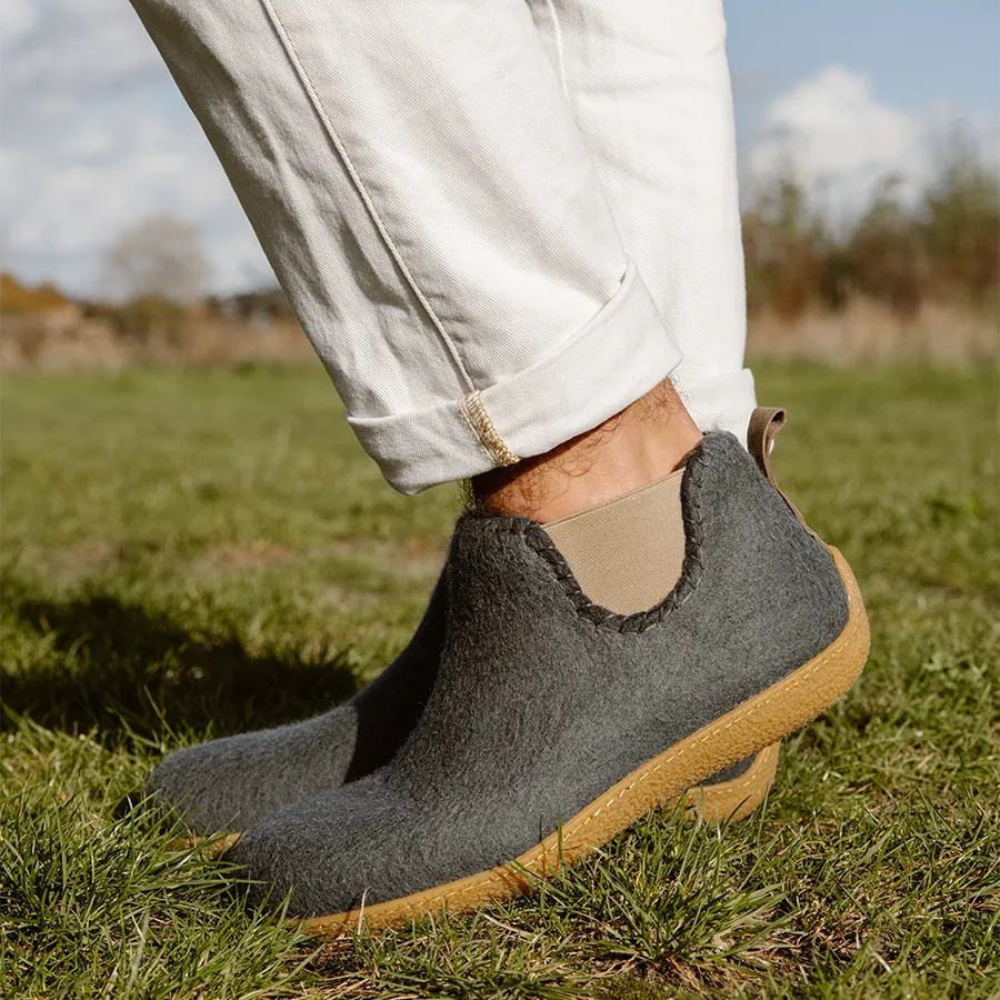 Tofvel Celsi Wollen slof met rubber zool - Afbeelding 5