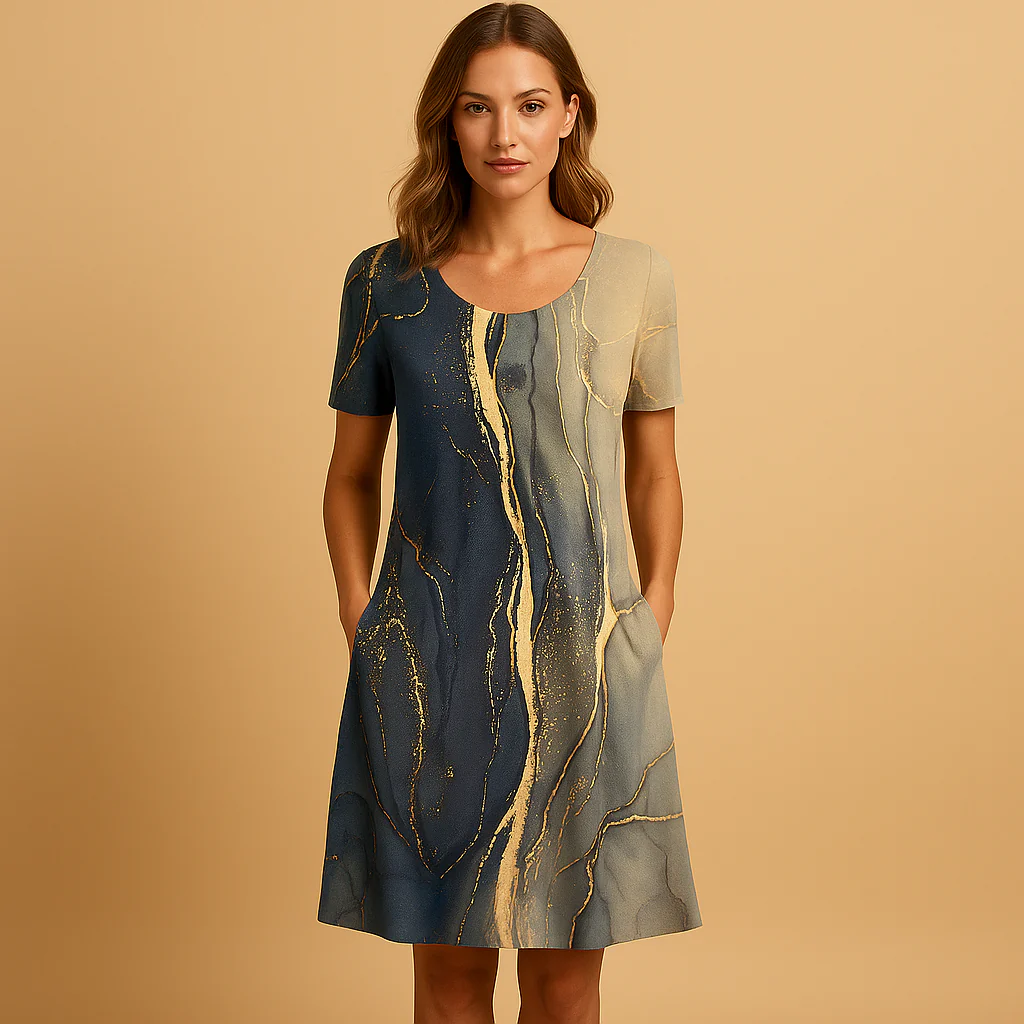 Tijdloze midi-jurk met flatterende pasvorm voor dames | Femke - Afbeelding 4