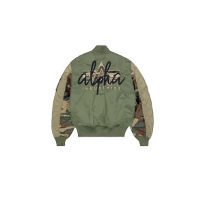 Alpha-industries MA-1 Camo rug geborduurde jas
