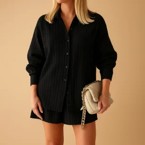 Luchtige blouse en short set voor dames | Veerle