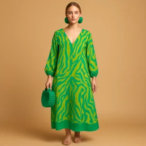 Mila | Boho maxi-jurk met lange mouwen voor dames