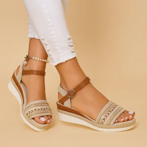 Boho sleehak sandalen met kralen voor dames | Yara