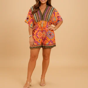 Boho zomer jumpsuit met wijde pijpen voor dames | Tessa