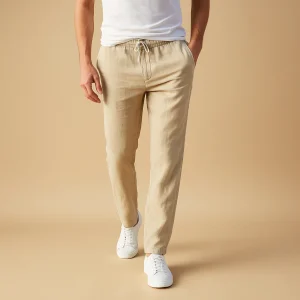 Casual katoenen broek met elastische tailleband voor heren | Jurre