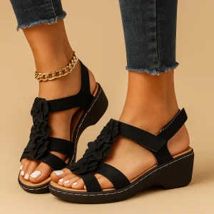 Comfort sandalen met bloemenmotief voor dames | Elvira