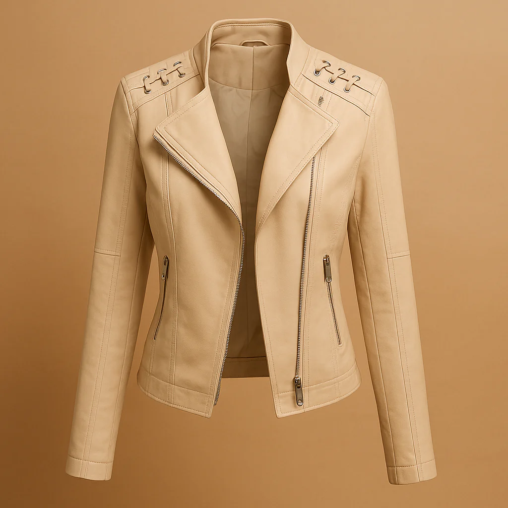 Damesjack met opstaande kraag en ritsdetails | Mireille - Afbeelding 5