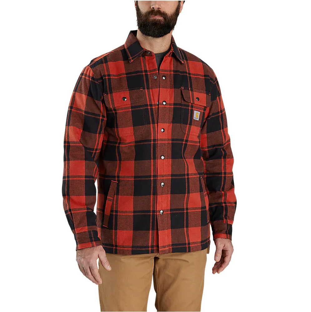 Carhartt relaxed fit Flannel sherpa lined shirt jac - Afbeelding 3