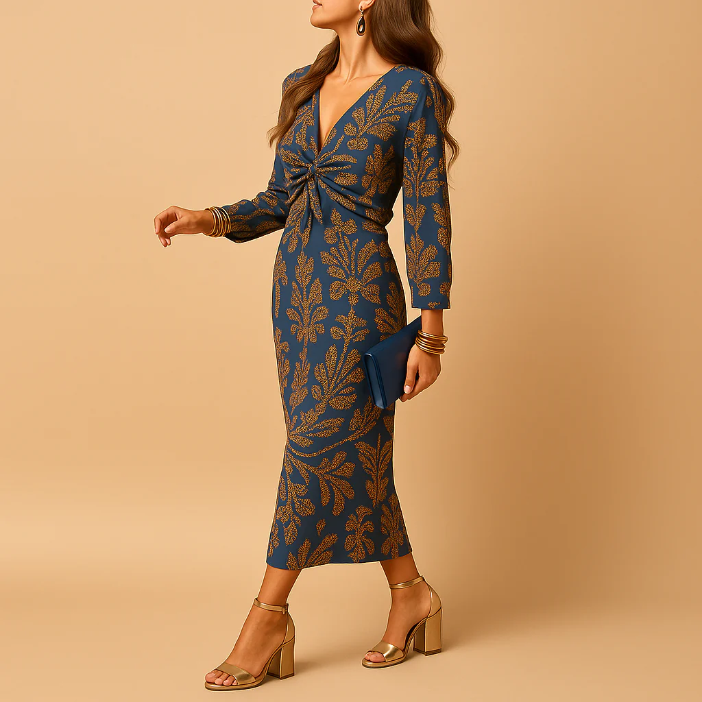 Luxe duurzame damesjurk voor alle seizoenen | Femke - Afbeelding 2