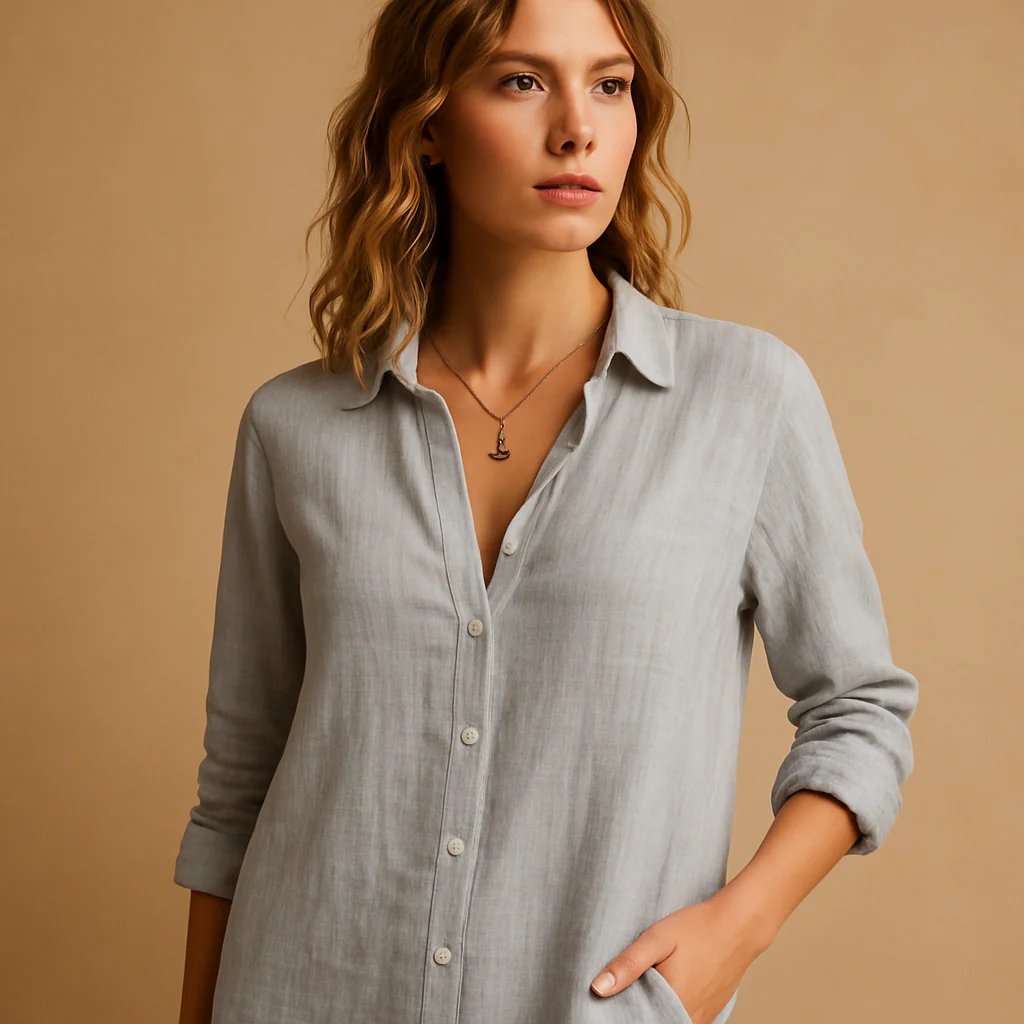 Elegante blouse met reverskraag voor dames | Linde - Afbeelding 5