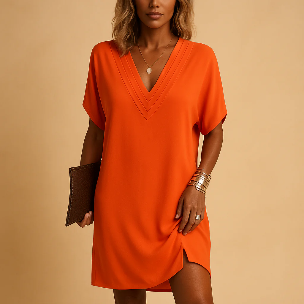 Elegante V-hals jurk met splitmouwen voor dames | Elisa - Afbeelding 5