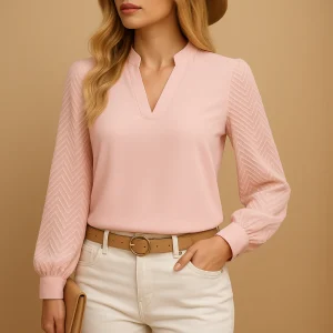 Elegante V-hals top voor dames | Noa