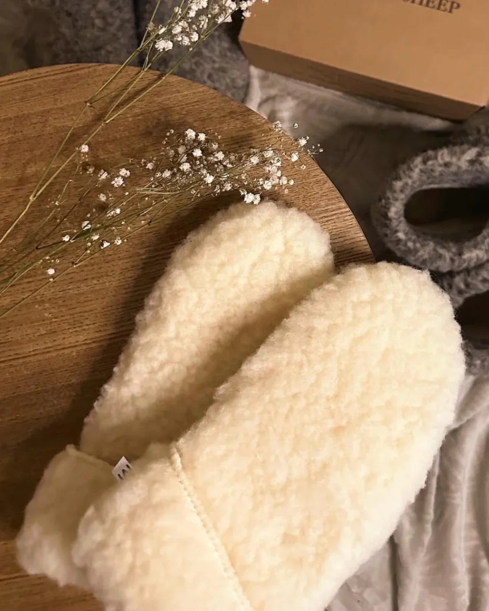 Wollen wanten - Wit - Afbeelding 3