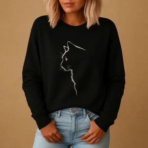 Gebreide damestrui met kattenprint | Yara