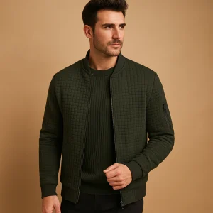 Gebreide trui met halve rits voor heren | Koen