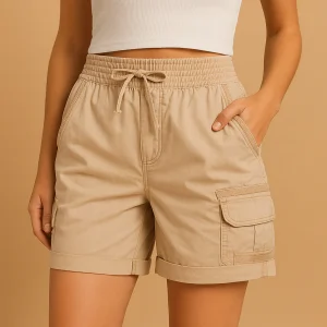 Hoge taille korte broek voor dames met elegante pasvorm | Debby