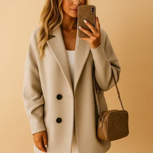 Lange elegante mantel voor dames | Veerle