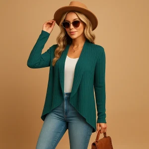 Lange gebreide cardigan voor dames | Fenna