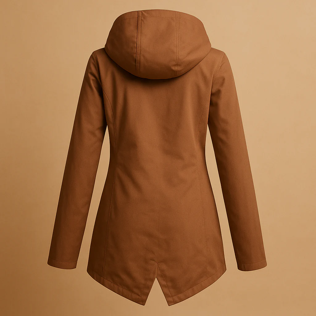 Lange waterafstotende regenjas met capuchon voor dames | Femke - Afbeelding 7