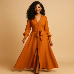 Lange zomerjurk met elegante pasvorm voor dames | Elin