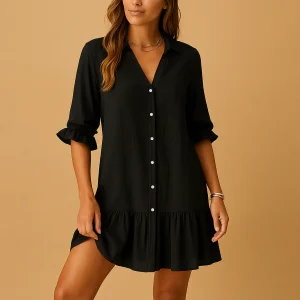 Lichte zomerjurk met losvallende pasvorm voor dames | Fleur