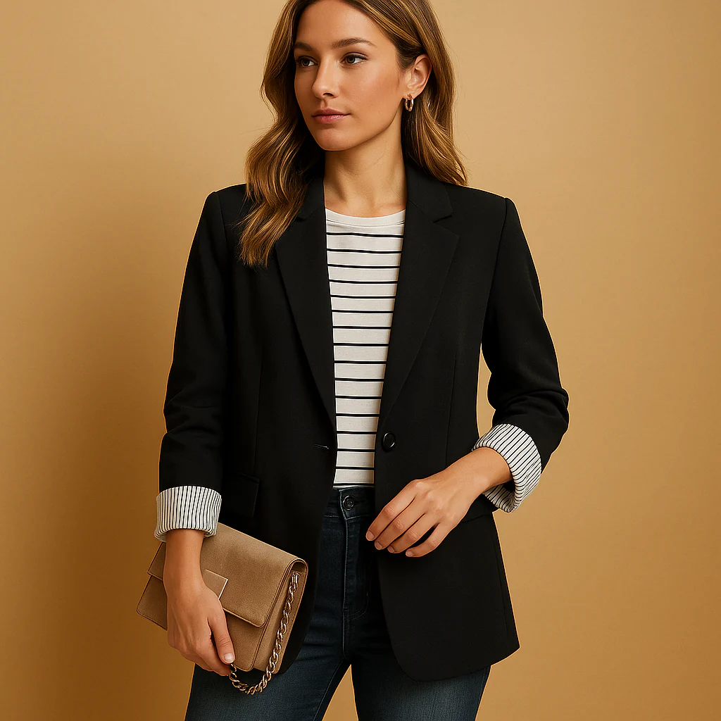 Lichtgewicht casual blazer met lange mouwen voor dames | Evelien - Afbeelding 3