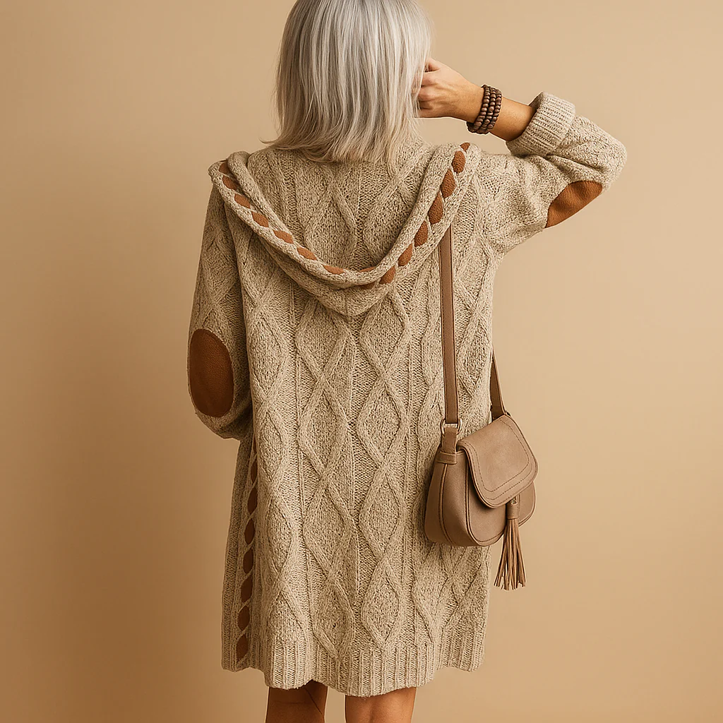 Lichtgewicht gebreid vest met capuchon voor dames | Evelien - Afbeelding 9