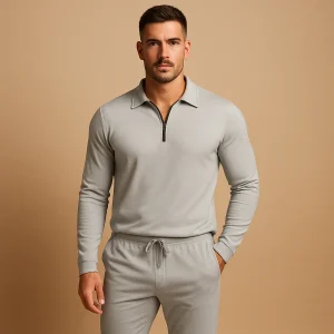 Moderne heren tracksuit met rits en tapered broek | Rens