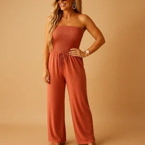 Off-shoulder zomer jumpsuit met elegante pasvorm voor dames | Linde