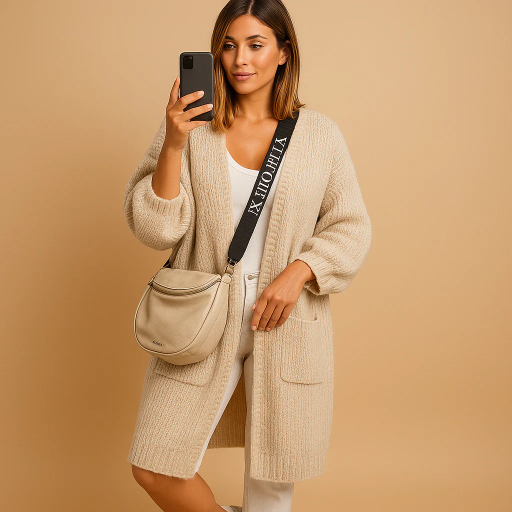 Oversized damesvest met open voorkant en elegante snit | Veerle - Afbeelding 4