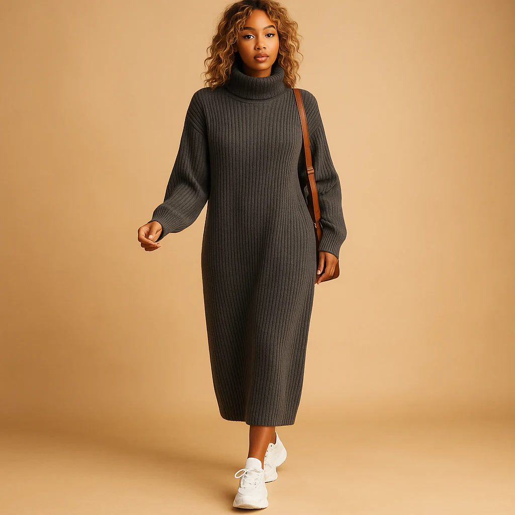 Oversized trui-jurk met lange mouwen voor dames | Mira - Afbeelding 4