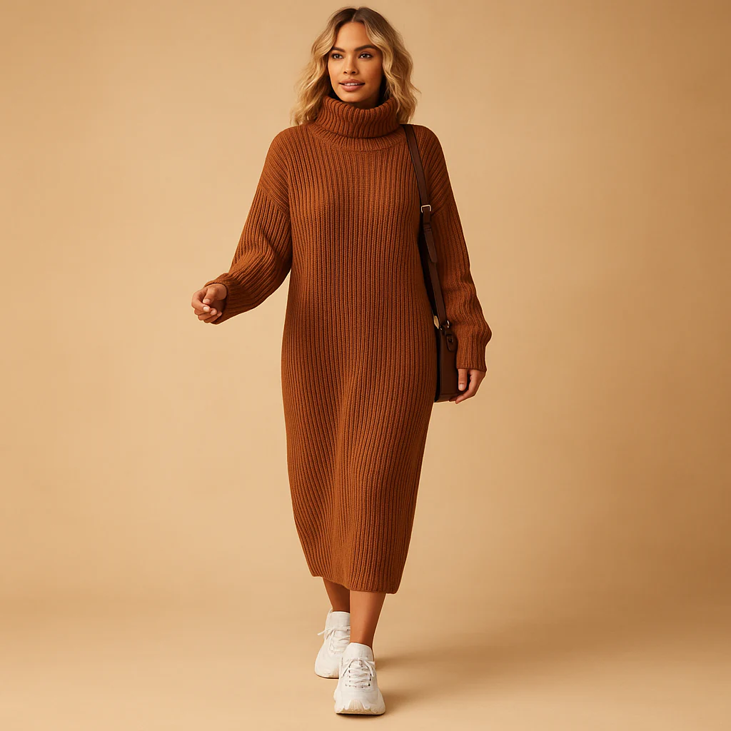 Oversized trui-jurk met lange mouwen voor dames | Mira - Afbeelding 2