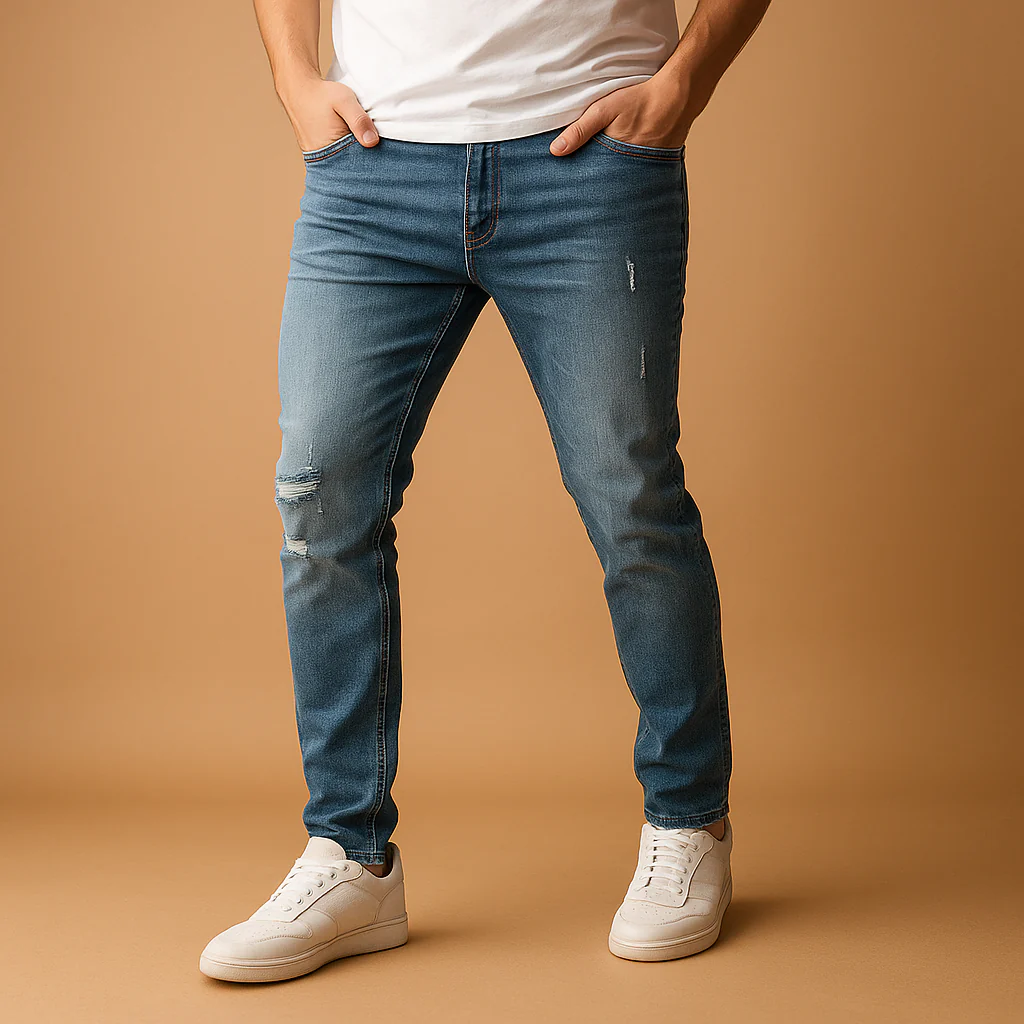Gescheurde slim fit herenjeans voor een urban look | Milan - Afbeelding 3