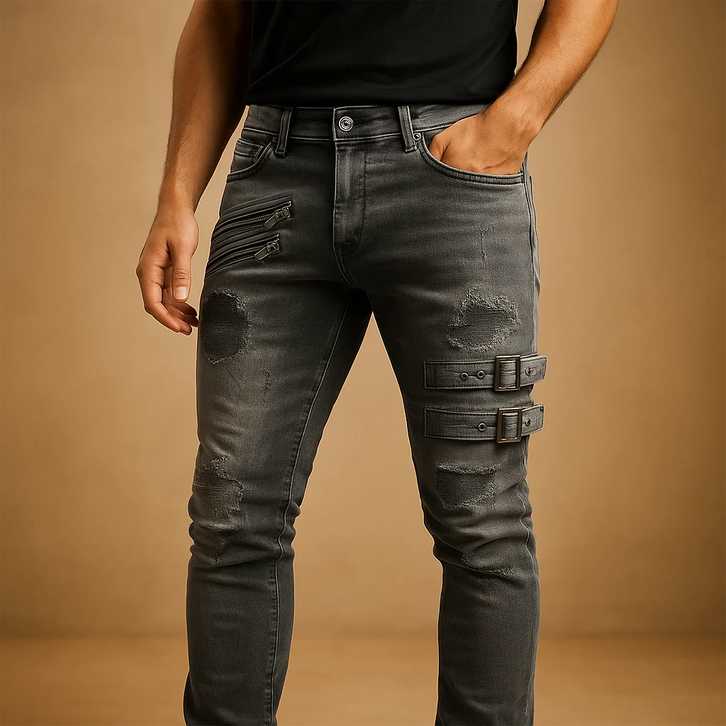 Slim fit stretch jeans voor heren | Daan - Afbeelding 4