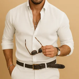 Strijkvrije herenoverhemd met klassieke kraag | Thijs