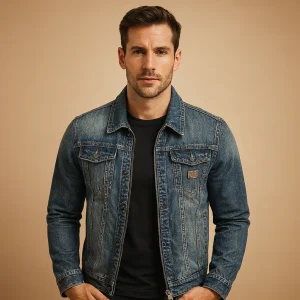 Tijdloos spijkerjack met knoopsluiting voor heren | Niels