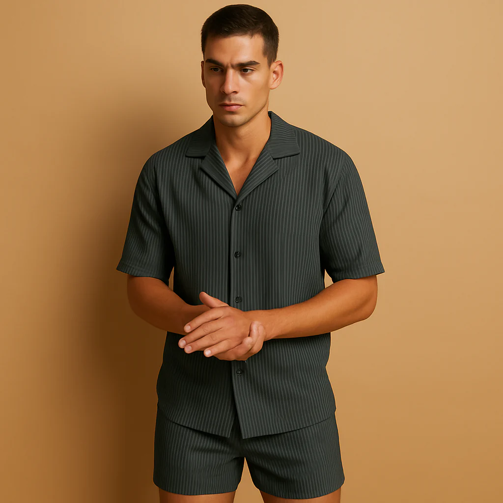 Tweedelige zomeroutfit voor heren met verfijnd design | Bram - Afbeelding 6