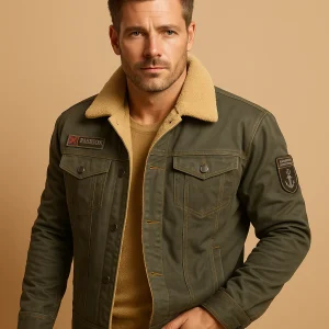 Warme fleece motorjas met versteviging voor heren | Daan