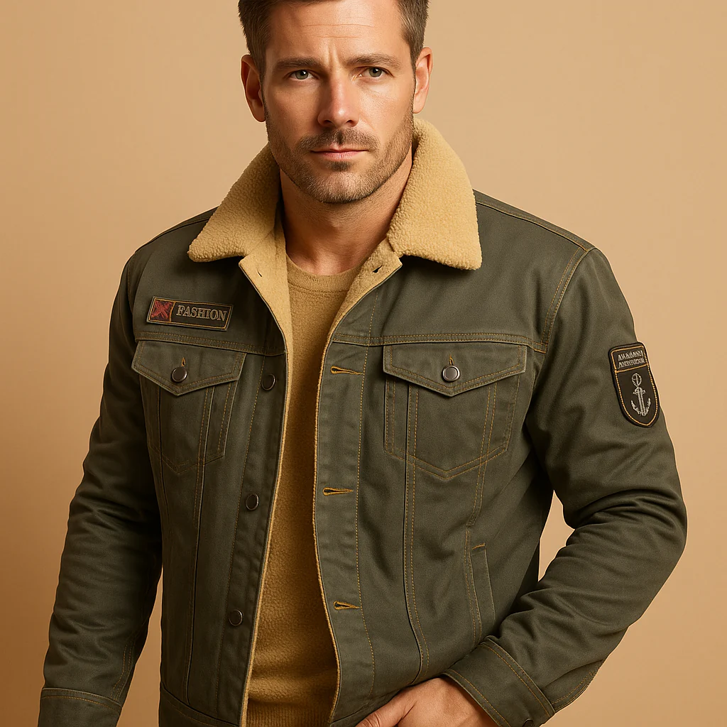 Warme fleece motorjas met versteviging voor heren | Daan - Afbeelding 2